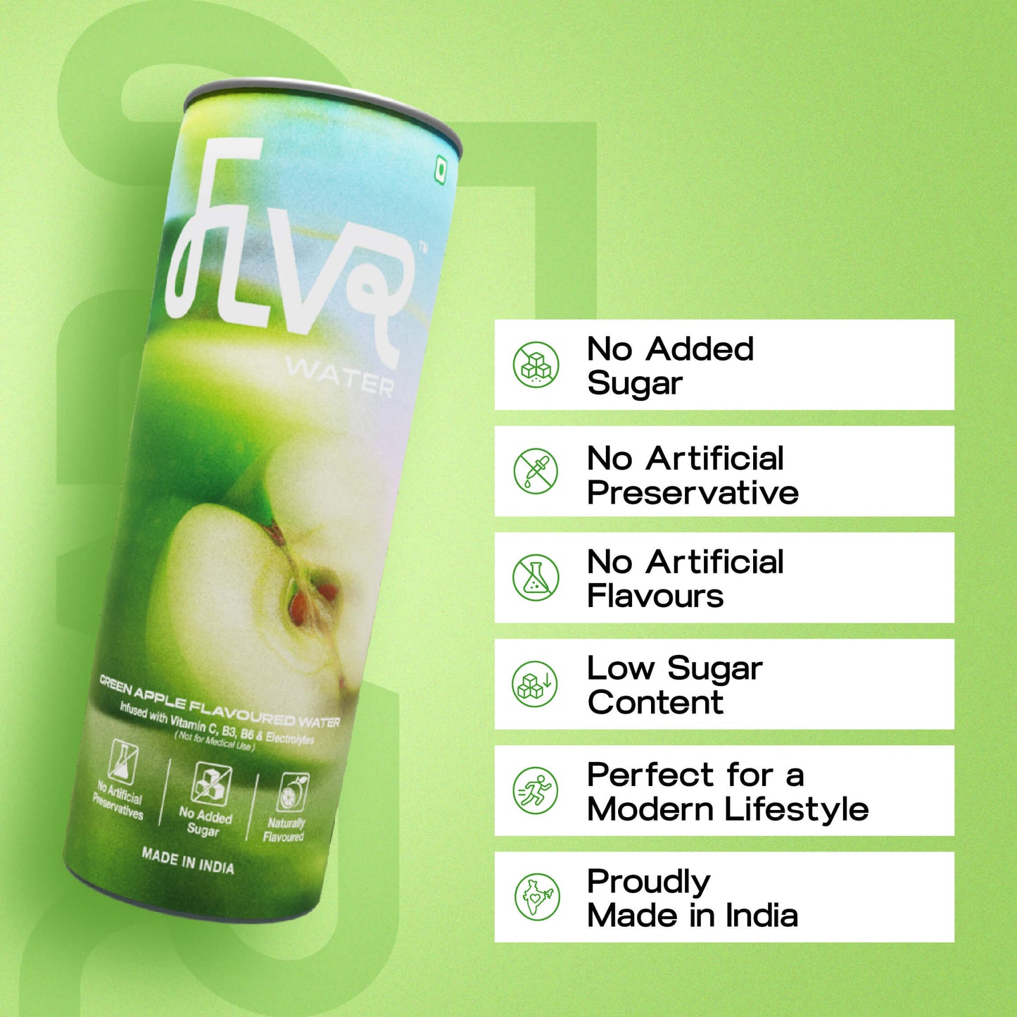 Green Apple Flavoured Water