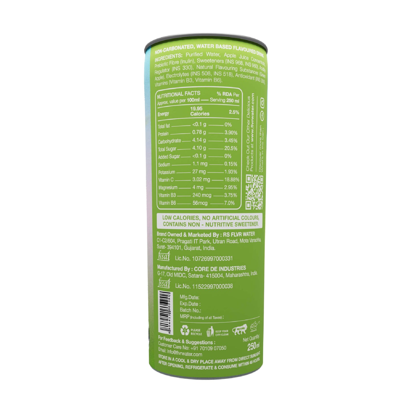 Green Apple Flavoured Water